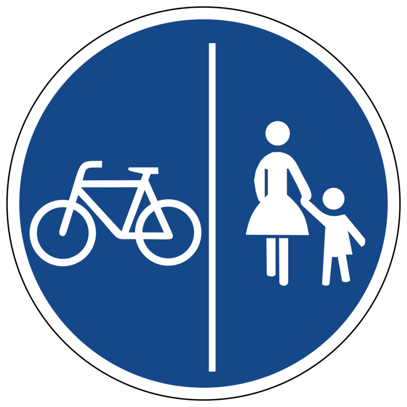 Verkehrszeichen: Getrennter Rad- und Gehweg