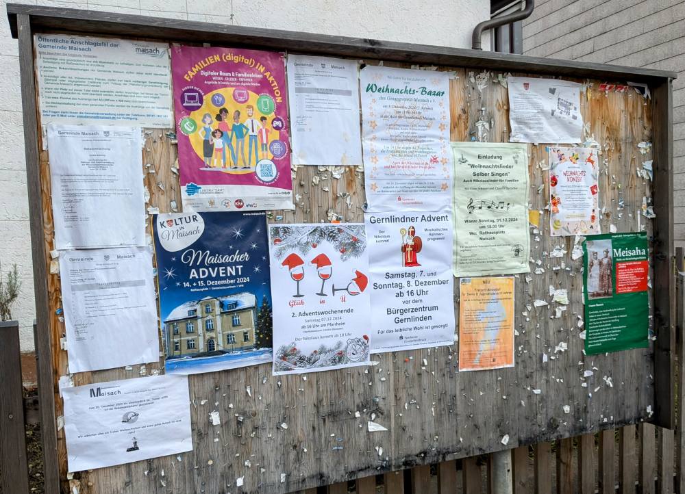 Anschlagtafel Plakatierung